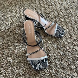 Snake Skin Block Heels